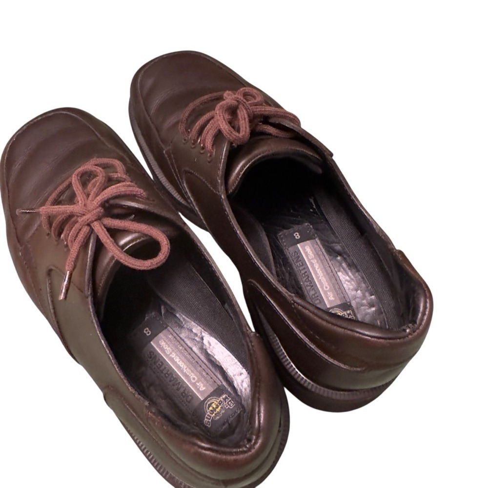Dr Martens Brown Leather Moc Toe Oxford Shoes Men's 11 Lace Up AirWair Classic - Picture 10 of 14